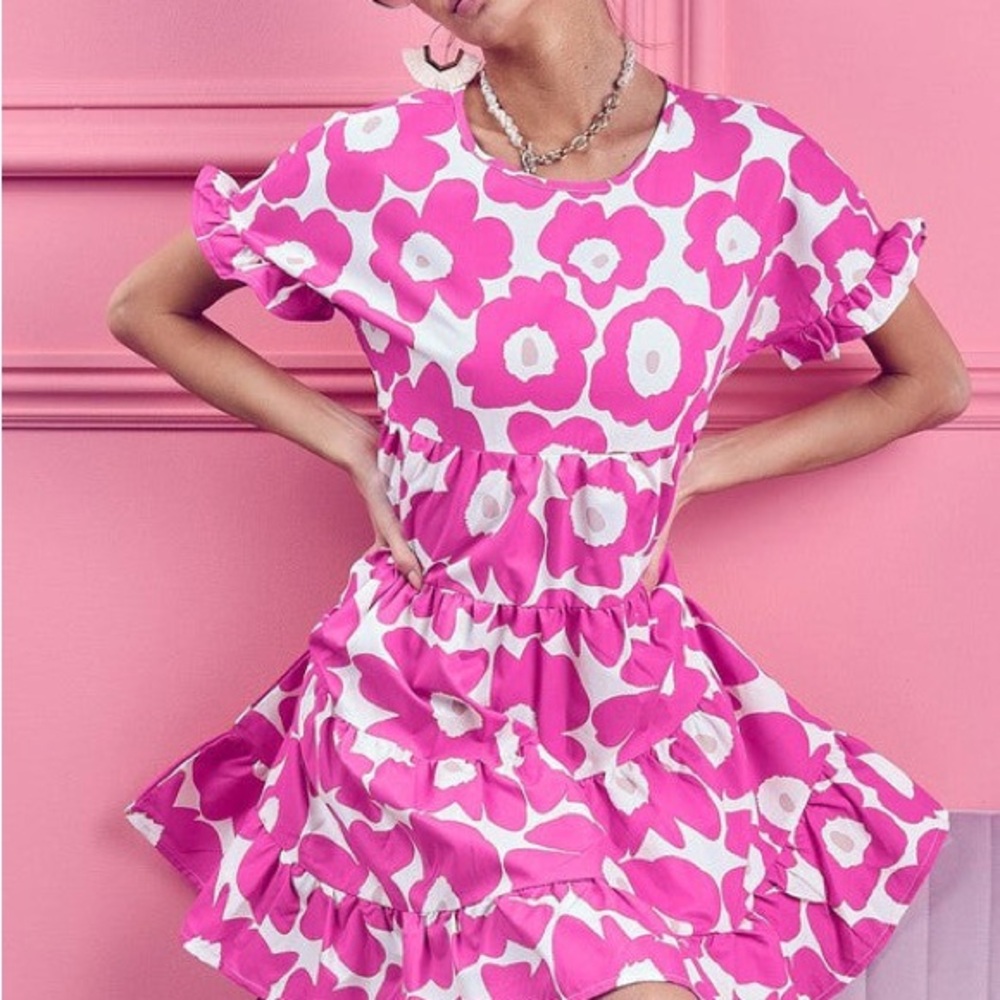 BiBi Pink Floral Dress